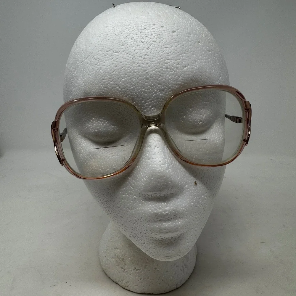 Luxottica Elegance Oversized Butterfly Eyeglass Frames Only Brownrose Italy 125